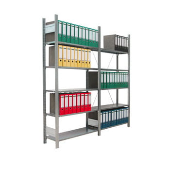 Ordnerregal - 2.000 x 931 x 626 mm (HxBxT) - 5 Böden - 80 kg - Grundregal Produktbild 0 Ordnerregal - 2.000 x 931 x 626 mm (HxBxT) - 5 Böden - 80 kg - Grundregal online kaufen - Verwendung 0
