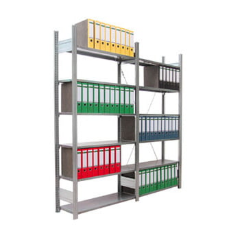 Ordnerregal - 2.325 x 1.285 x 626 mm (HxBxT) - 6 Böden - 80 kg - Anbauregal Produktbild 0 Ordnerregal - 2.325 x 1.285 x 626 mm (HxBxT) - 6 Böden - 80 kg - Anbauregal online kaufen - Verwendung 0