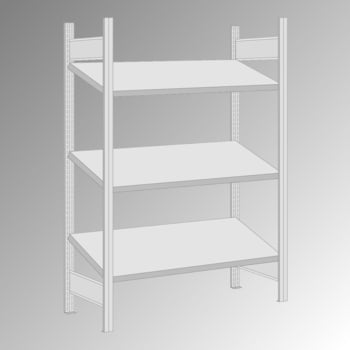 Schrägbodenregal - 150 kg - 3 Fachböden - 2.000 x 1.005 x 600 mm (HxBxT) - Grundregal - verzinkt Schrägbodenregal - 150 kg - 3 Fachböden - 2.000 x 1.005 x 600 mm (HxBxT) - Grundregal - verzinkt