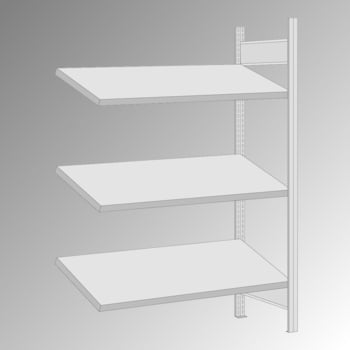 Schrägbodenregal - 150 kg - 3 Fachböden - 2.000 x 1.005 x 600 mm (HxBxT) - Anbauregal - verzinkt Schrägbodenregal - 150 kg - 3 Fachböden - 2.000 x 1.005 x 600 mm (HxBxT) - Anbauregal - verzinkt