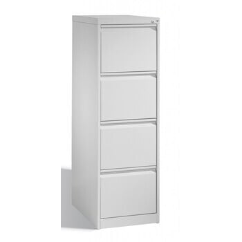 Hängeregisterschrank, Hängeregistratur, Aktenschrank, DIN A4, 4 Auszüge, einbahnig, Farbe lichtgrau, 1.357 x 433 x 590 mm (HxBxT) Hängeregisterschrank, Hängeregistratur, Aktenschrank, DIN A4, 4 Auszüge, einbahnig, Farbe lichtgrau, 1.357 x 433 x 590 mm (HxBxT)