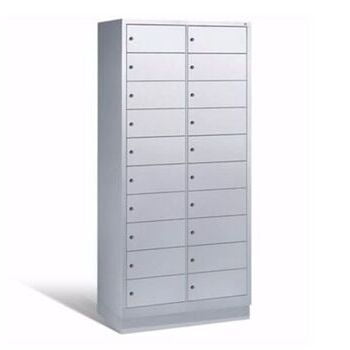 Laptopschrank, Tabletschrank, Computerschrank m. Sockel, 20 Fächer mit Zylinderschloss u. Anschlagdämpfer, schwarzgrau, 1.800 x 810 x 500 mm (HxBxT) Laptopschrank, Tabletschrank, Computerschrank m. Sockel, 20 Fächer mit Zylinderschloss u. Anschlagdämpfer, schwarzgrau, 1.800 x 810 x 500 mm (HxBxT)