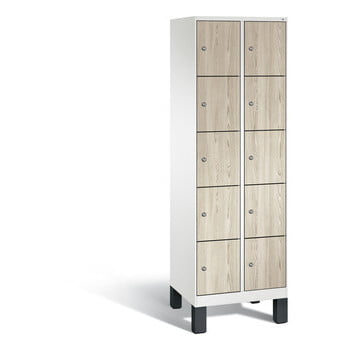 Schließfachschrank, Fächerschrank, Spindschrank, 15 Fächer (5 x 3) a 400 mm, Farbe schwarzgrau, Türen Holzdekor Ahorn, 1.850 x 1.200 x 500 mm (HxBxT) Schließfachschrank, Fächerschrank, Spindschrank, 15 Fächer (5 x 3) a 400 mm, Farbe schwarzgrau, Türen Holzdekor Ahorn, 1.850 x 1.200 x 500 mm (HxBxT)