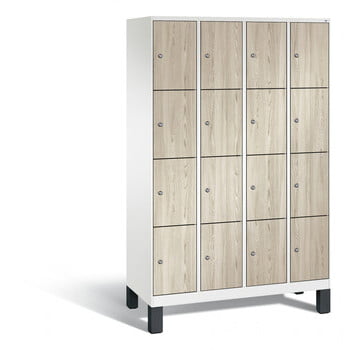 Schließfachschrank, Fächerschrank, Spindschrank, 16 Fächer (4 x 4) a 300 mm, Farbe schwarzgrau, Türen Holzdekor Eiche, 1.850 x 1.200 x 500 mm (HxBxT) Produktbild 0 Schließfachschrank, Fächerschrank, Spindschrank, 16 Fächer (4 x 4) a 300 mm, Farbe schwarzgrau, Türen Holzdekor Eiche, 1.850 x 1.200 x 500 mm (HxBxT) online kaufen - Verwendung 0