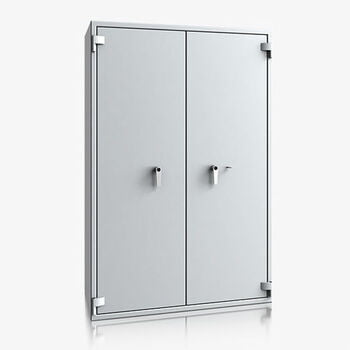 Dokumententresor, Geldschrank, Safe, VdS Klasse 2, 60 Minuten feuerfest, Türen 2-flügelig, 1.905 x 1.252 x 580 mm (HxBxT), Farbe lichtgrau Dokumententresor, Geldschrank, Safe, VdS Klasse 2, 60 Minuten feuerfest, Türen 2-flügelig, 1.905 x 1.252 x 580 mm (HxBxT), Farbe lichtgrau