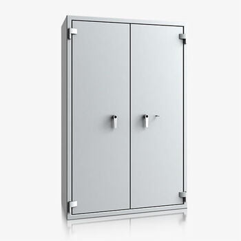 Massiver Aktentresor, Wertschutzschrank, Geldschrank, Safe, VdS Klasse 2, Einbruchsicher, 30 Min feuerfest, 1.950 x 1.260 x 550 (HxBxT), lichtgrau Massiver Aktentresor, Wertschutzschrank, Geldschrank, Safe, VdS Klasse 2, Einbruchsicher, 30 Min feuerfest, 1.950 x 1.260 x 550 (HxBxT), lichtgrau