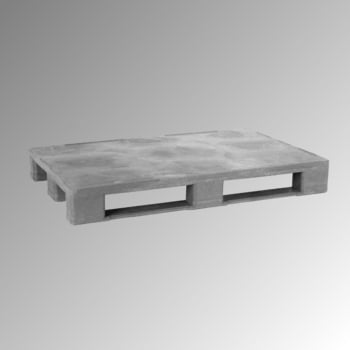 Kunststoff Palette - Polyethylen (PE-RE) - Anti-Rutsch - Eisenverstärkung - Traglast 2.500 kg - 150 x 800 x 1.200 mm (HxBxT) - grau Kunststoff Palette - Polyethylen (PE-RE) - Anti-Rutsch - Eisenverstärkung - Traglast 2.500 kg - 150 x 800 x 1.200 mm (HxBxT) - grau