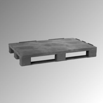 Kunststoff Palette mit Rand - Polyethylen (PE-RE) - Anti-Rutsch - Eisenverstärkung - Traglast 2.500 kg - 155 x 1.000 x 1.200 mm (HxBxT) - grau Kunststoff Palette mit Rand - Polyethylen (PE-RE) - Anti-Rutsch - Eisenverstärkung - Traglast 2.500 kg - 155 x 1.000 x 1.200 mm (HxBxT) - grau