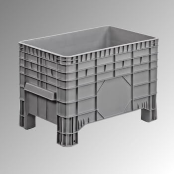 PE Palettenbox - 285 l - 670 x 1.040 x 640 mm (HxBxT) - Wände geschlossen - grau PE Palettenbox - 285 l - 670 x 1.040 x 640 mm (HxBxT) - Wände geschlossen - grau