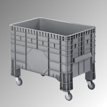 PE Palettenbox - fahrbar - 285 l - 790 x 1.040 x 640 mm (HxBxT) - Wände geschlossen - grau PE Palettenbox - fahrbar - 285 l - 790 x 1.040 x 640 mm (HxBxT) - Wände geschlossen - grau