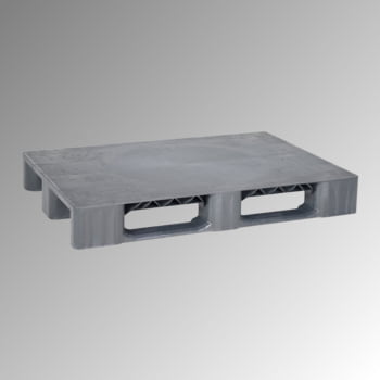 Kunststoff Palette - Polyethylen (PE-RE) - Traglast 2.500 kg - 155 x 800 x 1.200 mm (HxBxT) - grau Kunststoff Palette - Polyethylen (PE-RE) - Traglast 2.500 kg - 155 x 800 x 1.200 mm (HxBxT) - grau