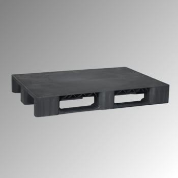 Kunststoff Palette - Polyethylen (PE-RE) - Traglast 2.500 kg - 155 x 800 x 1.200 mm (HxBxT) - schwarz Kunststoff Palette - Polyethylen (PE-RE) - Traglast 2.500 kg - 155 x 800 x 1.200 mm (HxBxT) - schwarz