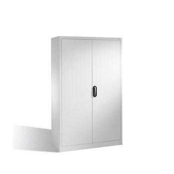 Büroschrank, Aktenschrank aus Stahl, abschließbar, 4 Fachböden, Korpusfarbe lichtgrau, Türfarbe lichtgrau, 1.950 x 1.200 x 400 mm (HxBxT) Büroschrank, Aktenschrank aus Stahl, abschließbar, 4 Fachböden, Korpusfarbe lichtgrau, Türfarbe lichtgrau, 1.950 x 1.200 x 400 mm (HxBxT)