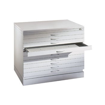 Zeichenschrank, Planschrank, Architektenschrank, Flachablageschrank, DIN A1, 10 Schubladen, Farbe lichtgrau, 760 x 1.100 x 765 mm (HxBxT) Zeichenschrank, Planschrank, Architektenschrank, Flachablageschrank, DIN A1, 10 Schubladen, Farbe lichtgrau, 760 x 1.100 x 765 mm (HxBxT)