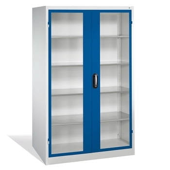 C+P Großraum Werkzeugschrank, Materiallager, Stahlschrank, Sichtfenstertüren, 4 Fachböden, Farbe lichtgrau/enzianblau, 1.950 x 1.200 x 500 (HxBxT) Produktbild 0 C+P Großraum Werkzeugschrank, Materiallager, Stahlschrank, Sichtfenstertüren, 4 Fachböden, Farbe lichtgrau/enzianblau, 1.950 x 1.200 x 500 (HxBxT) online kaufen - Verwendung 0