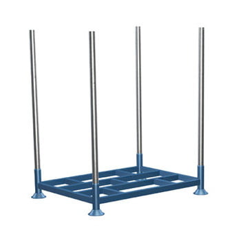 Stapelgestell, Rungengestell mit 4 steckbaren Rungen, Traglast 1.500 kg, stapelbar, 1.740 x 1.100 x 1.147 mm (HxBxT) Stapelgestell, Rungengestell mit 4 steckbaren Rungen, Traglast 1.500 kg, stapelbar, 1.740 x 1.100 x 1.147 mm (HxBxT)