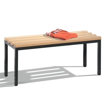 C+P Sitzbank für Umkleide und Garderobe in Verein oder Schule, Gestellfarbe rubinrot, Hartholzleisten, 420 x 1.000 x 353 mm (HxBxT) C+P Sitzbank für Umkleide und Garderobe in Verein oder Schule, Gestellfarbe rubinrot, Hartholzleisten, 420 x 1.000 x 353 mm (HxBxT)