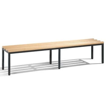 C+P Sitzbank für Umkleide und Garderobe in Verein oder Schule, Gestellfarbe schwarzgrau, Hartholzleisten, 420 x 1.960 x 353 mm (HxBxT) C+P Sitzbank für Umkleide und Garderobe in Verein oder Schule, Gestellfarbe schwarzgrau, Hartholzleisten, 420 x 1.960 x 353 mm (HxBxT)