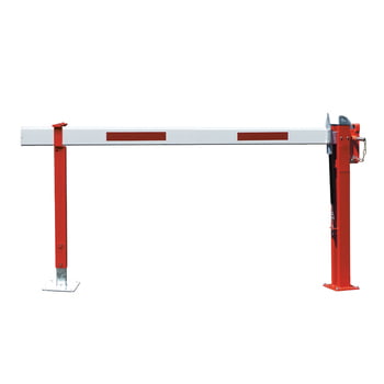 Schranke, Schlagbaum, Wegsperre, Wegfahrsperre, mit Gasdruckfeder, feste Auflagestütze, Breite 3.730 mm, Bauhöhe 1.000 mm Schranke, Schlagbaum, Wegsperre, Wegfahrsperre, mit Gasdruckfeder, feste Auflagestütze, Breite 3.730 mm, Bauhöhe 1.000 mm