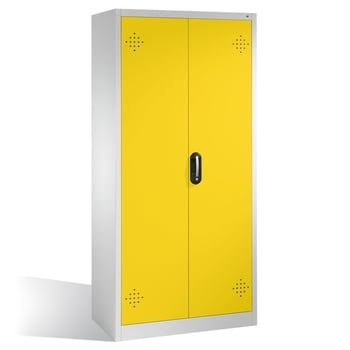 C+P Umweltschrank mit 4 Wannenböden, für wassergefährdende Stoffe, mit Flügeltüren, 1.950 x 930 x 500 mm (HxBxT), Farbe lichtgrau/verkehrsgelb C+P Umweltschrank mit 4 Wannenböden, für wassergefährdende Stoffe, mit Flügeltüren, 1.950 x 930 x 500 mm (HxBxT), Farbe lichtgrau/verkehrsgelb