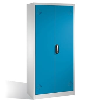 C+P Umweltschrank mit 4 Wannenböden, für wassergefährdende Stoffe, mit Flügeltüren, 1.950 x 930 x 500 mm (HxBxT), Farbe lichtgrau/lichtblau C+P Umweltschrank mit 4 Wannenböden, für wassergefährdende Stoffe, mit Flügeltüren, 1.950 x 930 x 500 mm (HxBxT), Farbe lichtgrau/lichtblau