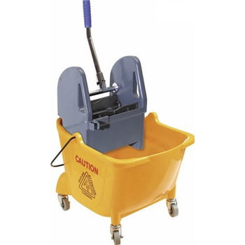 Reinigungswagen, Putzwagen, Einfachfahreimer, Clean Trolley, 24 l Volumen mit 4 Lenkrollen, Doppelbacken-Mopp-Presse mit Hebel Reinigungswagen, Putzwagen, Einfachfahreimer, Clean Trolley, 24 l Volumen mit 4 Lenkrollen, Doppelbacken-Mopp-Presse mit Hebel