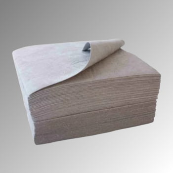 Bindevlies - Universal - Bindemitteltücher - Einlagig, saugstark - 400 x 500 mm - VE 100 Stk. - Aufnahmekapazität 113 l - grau Bindevlies - Universal - Bindemitteltücher - Einlagig, saugstark - 400 x 500 mm - VE 100 Stk. - Aufnahmekapazität 113 l - grau