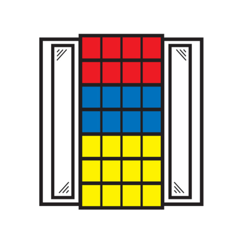 Ausgestattet mit 28 x Sichtlagerkasten Gr. 3 (8 x rot, 8 x blau, 12 x gelb)