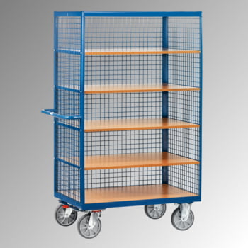 Fetra - Etagen-Kastenwagen - Tragkraft 750 kg - 780 x 1.200 mm (BxT) - Drahtgitter Fetra - Etagen-Kastenwagen - Tragkraft 750 kg - 780 x 1.200 mm (BxT) - Drahtgitter