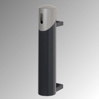 Wandascher aus Stahlblech - Volumen 1,4 l - 510 x 100 x 170 mm (HxBxT) - schwarzgrau/silber Wandascher aus Stahlblech - Volumen 1,4 l - 510 x 100 x 170 mm (HxBxT) - schwarzgrau/silber