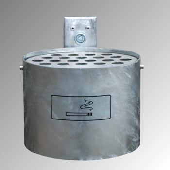 Rundascher - 4 l - Wand- o. Pfostenmontage - Aschenbecher - verzinkt Produktbild 0 Rundascher - 4 l - Wand- o. Pfostenmontage - Aschenbecher - verzinkt online kaufen - Verwendung 0