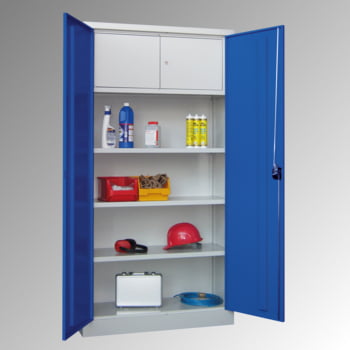 Universalschrank mit Wertfach - 1.950x1.000x600 mm (HxBxT) - 3 Böden, pulverbeschichtet - lichtgrau/feuerrot Produktbild 0 Universalschrank mit Wertfach - 1.950x1.000x600 mm (HxBxT) - 3 Böden, pulverbeschichtet - lichtgrau/feuerrot online kaufen - Verwendung 0