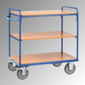 Fetra - Etagenwagen - Tragkraft 500 kg - 1.111 x 509 x 1.019 mm (HxBxT) - 3 Böden - offen Fetra - Etagenwagen - Tragkraft 500 kg - 1.111 x 509 x 1.019 mm (HxBxT) - 3 Böden - offen