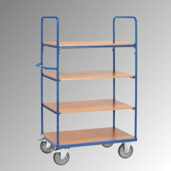 Fetra - Etagenwagen - 1.800 x 809 x 1.369 mm (HxBxT) - 4 Böden - Traglast 600 kg Fetra - Etagenwagen - 1.800 x 809 x 1.369 mm (HxBxT) - 4 Böden - Traglast 600 kg