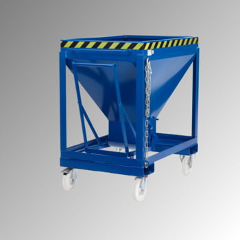 Silowagen - fahrbar - Volumen 375 l - 1.250 x 1.200 x 800 mm (HxBxT) - enzianblau Silowagen - fahrbar - Volumen 375 l - 1.250 x 1.200 x 800 mm (HxBxT) - enzianblau