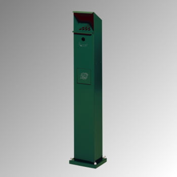 Standascher - Abfallsammler - Volumen 5 l - 1.150 x 180 x 150 mm (HxBxT) - moosgrün Standascher - Abfallsammler - Volumen 5 l - 1.150 x 180 x 150 mm (HxBxT) - moosgrün