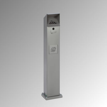 Standascher - Abfallsammler - Volumen 5 l - 1.150 x 180 x 150 mm (HxBxT) - silber Standascher - Abfallsammler - Volumen 5 l - 1.150 x 180 x 150 mm (HxBxT) - silber