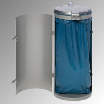 Abfallbehälter - verschließbare Tür (DxH) 450x900 mm - Inh. 120 l - Farbe silber Abfallbehälter - verschließbare Tür (DxH) 450x900 mm - Inh. 120 l - Farbe silber