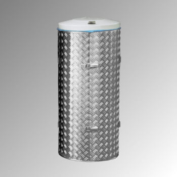 Abfallbehälter aus Edelstahl u. Alu-Duett-Blech - Inh. 120 l - Deckelfarbe grau Abfallbehälter aus Edelstahl u. Alu-Duett-Blech - Inh. 120 l - Deckelfarbe grau