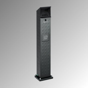 Standascher - Abfallsammler - Volumen 5 l - 1.150 x 180 x 150 mm (HxBxT) - Antik silber, geprägt Standascher - Abfallsammler - Volumen 5 l - 1.150 x 180 x 150 mm (HxBxT) - Antik silber, geprägt