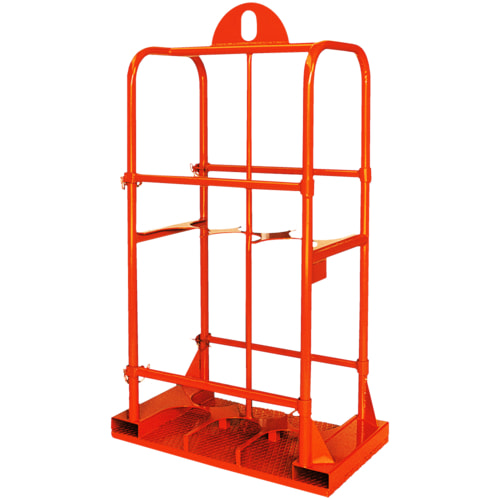 Beispielabbildung: Eichinger Gasflaschen-Transportgestell. Hier in Reinorange.