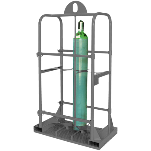 Beispielabbildung: Eichinger Gasflaschen-Transportgestell. Hier in Anthrazitgrau. Gasflasche nicht im Lieferumfang enthalten.