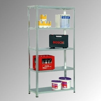 Fachbodenregal - 250 kg - (HxBxT) 2.000 x 1.000 x 600 mm - 1 Feld - Schraubregal Fachbodenregal - 250 kg - (HxBxT) 2.000 x 1.000 x 600 mm - 1 Feld - Schraubregal