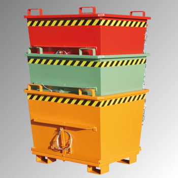 Klappbodenbehälter - 1.000 l - konisch - 1200x1040x1271mm - stapelbar - resedagrün Klappbodenbehälter - 1.000 l - konisch - 1200x1040x1271mm - stapelbar - resedagrün