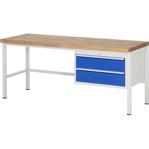 Werkbank mit XL Schubladen, Vollauszug, höhenverstellbar 840-1.040 mm, 2.000 x 700 mm (BxT)