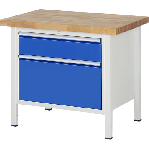 Werkbank mit XL Schubladen, Vollauszug, höhenverstellbar 840-1.040 mm, 1.000 x 700 mm (BxT)