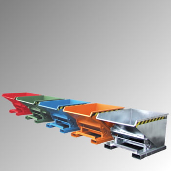 Kippbehälter - Abrollsystem - Volumen 1.200 l - Traglast 1.500 kg - 1.095 x 1.070 x 1.720 mm (HxBxT) - gelborange (RAL 2000) Kippbehälter - Abrollsystem - Volumen 1.200 l - Traglast 1.500 kg - 1.095 x 1.070 x 1.720 mm (HxBxT) - gelborange (RAL 2000)
