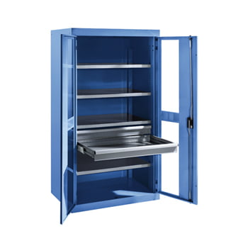 Schwerlastschrank - 1950x1100x641 mm - Vollblech-Flügeltüren - blau