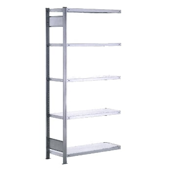 Fachbodenregal mit Tiefenriegel - 250 kg - (HxBxT) 2.000 x 1.285 x 400 mm - Anbauregal - verzinkt Fachbodenregal mit Tiefenriegel - 250 kg - (HxBxT) 2.000 x 1.285 x 400 mm - Anbauregal - verzinkt